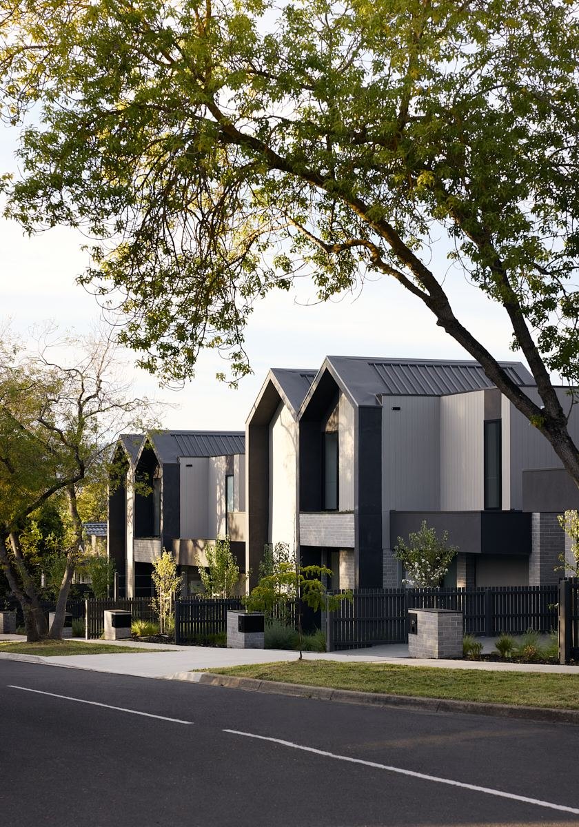 Completed townhouse development, detail